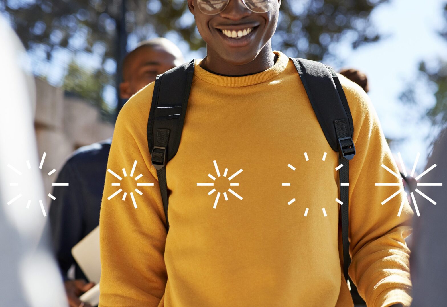 yellow sweatshirt sparks